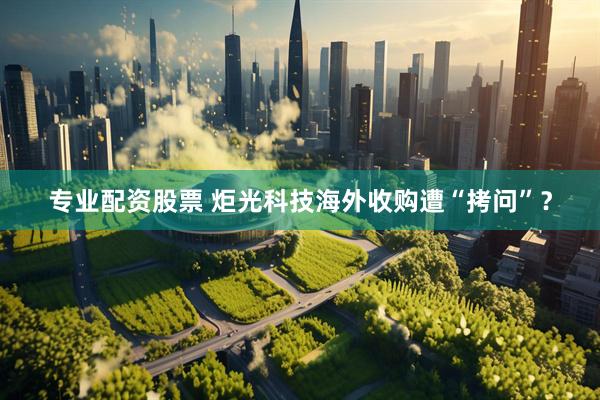 专业配资股票 炬光科技海外收购遭“拷问”？