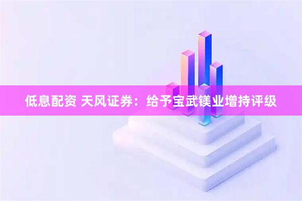 低息配资 天风证券：给予宝武镁业增持评级